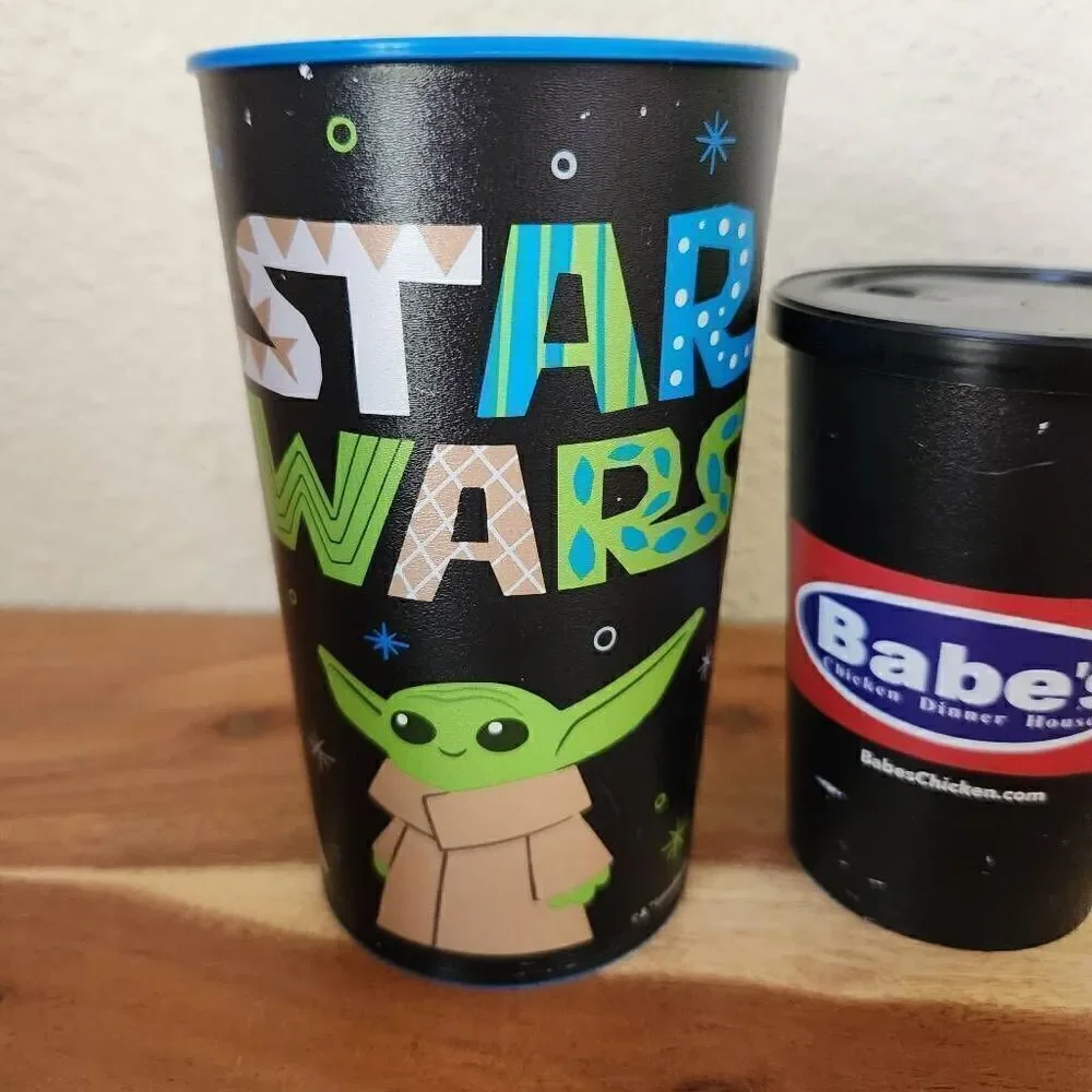 Kids cup bundle Avengers water bottle Chuck e cheese Bubba's chicken
